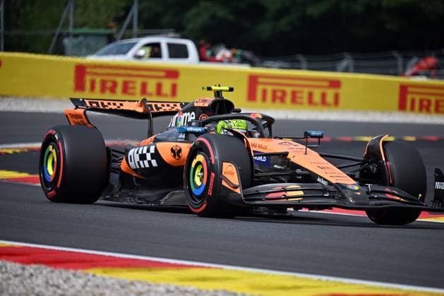 Formula 1 Belgian Grand Prix SPA, BELGIUM - JULY 26: McLaren driver Lando Norris (4) attends the qualifying session ahead of the Formula 1 Belgian Grand Prix at the 7-kilometer Circuit de Spa-Francorchamps in Spa, Belgium, on July 26, 2025. Dursun Aydemir Anadolu Liege Belgium. Editorial use only. Please get in touch for any other usage.  Copyright: x2025xAnadoluxDursunxAydemirx
