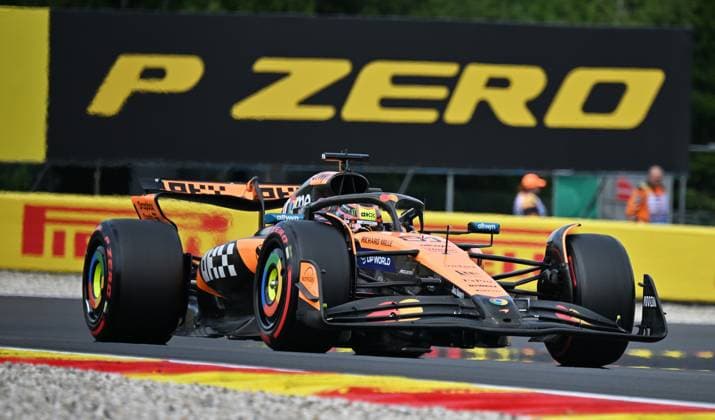 Formula 1 Belgian Grand Prix SPA, BELGIUM - JULY 26: McLaren driver Oscar Piastri (81) participates in the qualifying session ahead of the Formula 1 Belgian Grand Prix at the 7-kilometer Circuit de Spa-Francorchamps in Spa, Belgium, on July 26, 2025. Dursun Aydemir Anadolu Liege Belgium. Editorial use only. Please get in touch for any other usage.  Copyright: x2025xAnadoluxDursunxAydemirx