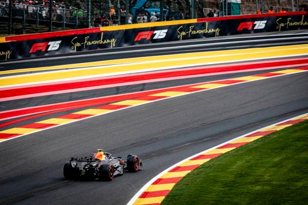 Formule 1 driver Yuki Tsunoda of Red Bull Racing during the sprintrace and qualification Grand Prix Formula 1 Spa Francorchamps 2025 at the Circuit Spa Francorchamps for the Formula 1 Moët Chandon Belgium Grand Prix 2025 season 2025 2026 in SPA, Belgium on 26 july 2025, photo by Marcel van Dorst EYE4images DeFodi Images