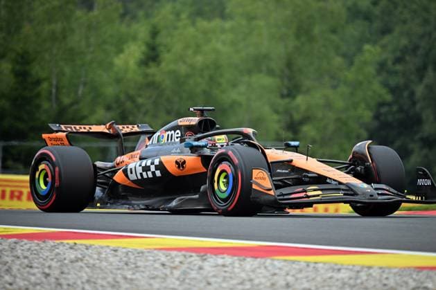 Formula 1 Belgian Grand Prix SPA, BELGIUM - JULY 26: McLaren driver Oscar Piastri (81) takes part in the qualifying session ahead of the Formula 1 Belgian Grand Prix at the 7-kilometer Circuit de Spa-Francorchamps in Spa, Belgium, on July 26, 2025. Dursun Aydemir Anadolu Liege Belgium. Editorial use only. Please get in touch for any other usage.  Copyright: x2025xAnadoluxDursunxAydemirx