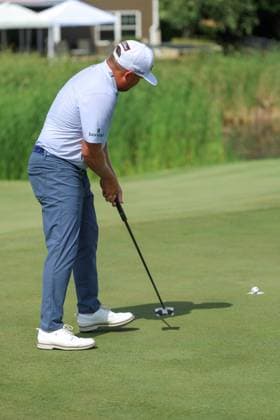 July 26th, 2025: Zac Blair of the United States putts on the tenth green during the third round of the 3M Open 2025 at TPC Twin Cities on July 26th, 2025 in Blaine, Minnesota. -CSM Blaine USA - ZUMAc04_ 20250726_zma_c04_008 Copyright: xStevenxGarciax