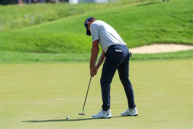 July 26th, 2025: Cristobal del Solar of the United States putts on the twelfth green during the third round of the 3M Open 2025 at TPC Twin Cities on July 26th, 2025 in Blaine, Minnesota. -CSM Blaine USA - ZUMAc04_ 20250726_zma_c04_038 Copyright: xStevenxGarciax