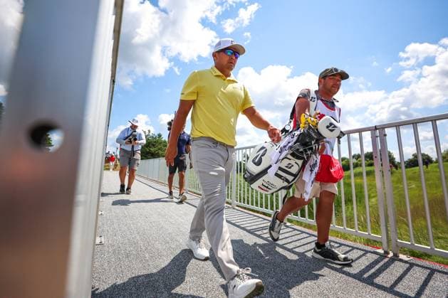 July 26th, 2025: Kurt Kitayama of the United States walks to the 17th during the third round of the 3M Open 2025 at TPC Twin Cities on July 26th, 2025 in Blaine, Minnesota. -CSM Blaine USA - ZUMAc04_ 20250726_zma_c04_041 Copyright: xStevenxGarciax