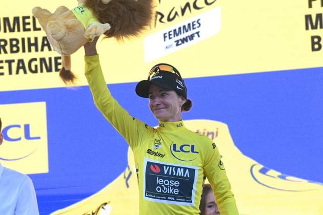 Tour de France femmes PHOTOPQR LE TELEGRAMME Nicolas Creach ; ; 26 07 2025 ; Cyclisme Saison 2025 26 juillet 2025 1 er étape du tour de france femmes Vannes - Plumelec Marianne Vos s impose sur la première étape du Tour de France femmes entre Vannes et Plumelec Photos Nicolas Créach - The Grand Départ of the 4th edition of the Women’s Tour de France was given this Saturday, July 26, 2025, from Vannes. France  Copyright: xPHOTOPQR LExTELEGRAMME MAXPPPxNicolasxCreachx 20250726TGB5586 20250726TGB5586