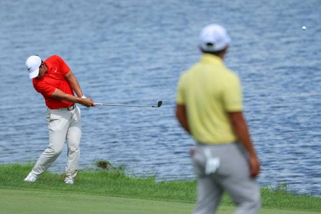 July 26th, 2025: Tom Kim of South Korea plays a shot on the fourteenth hole during the third round of the 3M Open 2025 at TPC Twin Cities on July 26th, 2025 in Blaine, Minnesota. -CSM Blaine USA - ZUMAc04_ 20250726_zma_c04_044 Copyright: xStevenxGarciax