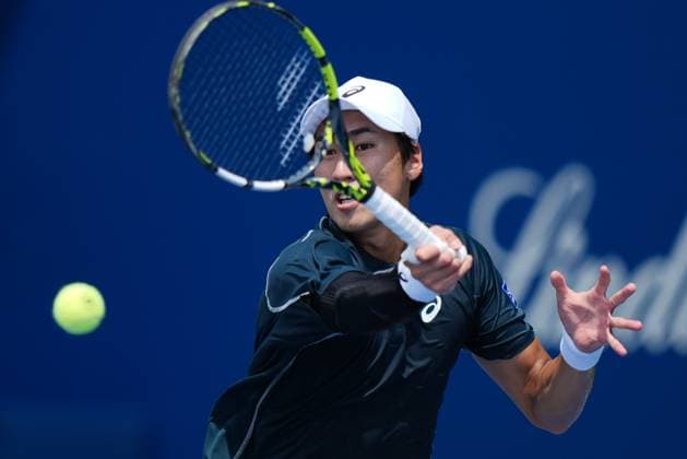 National Bank Open 2025 - Day 1 TORONTO, CANADA - JULY 26 : Yosuke Watanuki of Japan in action against Dalibor Svrcina of Czech Republic during the qualifying match on day one of the 2025 National Bank Open in Toronto, Ontario, Canada on July 26, 2025. Mert Alper Dervis Anadolu Ontario Canada. Editorial use only. Please get in touch for any other usage.  Copyright: x2025xAnadoluxMertxAlperxDervisx