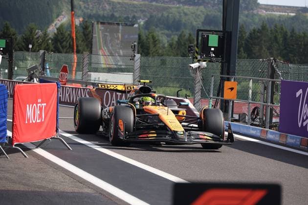 26 07 2025, Circuit de Spa Francorchamps, Spa Franchorchamps, FORMULA 1 MOET CHANDON BELGIAN GRAND PRIX 2025 , in the picture pole position for Lando Norris GBR , McLaren F1 Team Photo by Alessandro Martellotta Hasan Bratic DeFodi Images