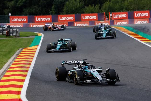 FORMULA 1 MOET CHANDON BELGIAN GRAND PRIX 2025 26 07 2025, Circuit de Spa Francorchamps, Spa Franchorchamps, FORMULA 1 MOET CHANDON BELGIAN GRAND PRIX 2025 , pictured George Russell GBR , Mercedes AMG Petronas Formula One Team nordphotoxGmbHx xBratic nph00250