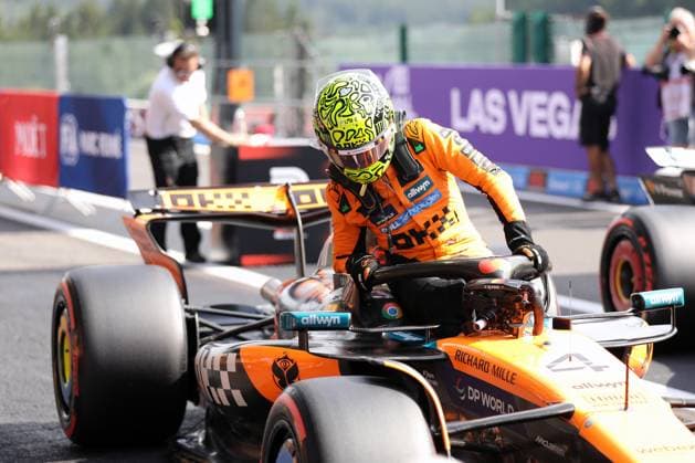 Stavelot, Belgium July 24 27, 2025 FIA Formula 1 World Championship Grand Prix Belgium Circuit de Spa Francorchamps 2025 Qualifying Saturday Pictured Lando Norris GBR takes pole position at Spa Francorchamps Circuit de Spa Francorchamps Copyright: xFotostandx xHorstxBernhardtx