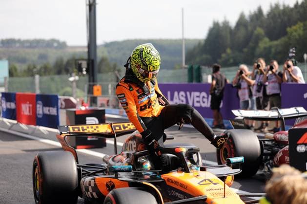 Stavelot, Belgium July 24 27, 2025 FIA Formula 1 World Championship Grand Prix Belgium Circuit de Spa Francorchamps 2025 Qualifying Saturday Pictured Lando Norris GBR takes pole position at Spa Francorchamps Circuit de Spa Francorchamps Copyright: xFotostandx xHorstxBernhardtx