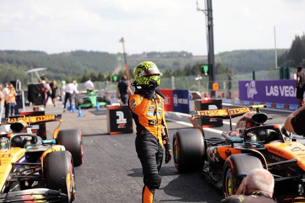 Stavelot, Belgium July 24 27, 2025 FIA Formula 1 World Championship Grand Prix Belgium Circuit de Spa Francorchamps 2025 Qualifying Saturday Pictured Lando Norris GBR takes pole position at Spa Francorchamps Circuit de Spa Francorchamps Copyright: xFotostandx xHorstxBernhardtx