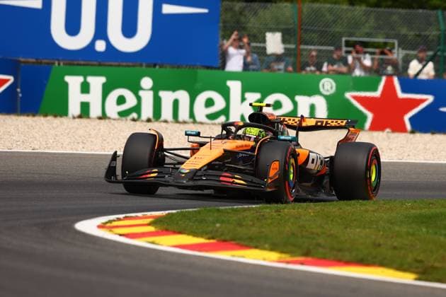 Belgian Grand Prix Lando Norris of McLaren Formula 1 Team on track during qualifying for the F1 Grand Prix of Belgium at Spa-Francorchamps on July 26, 2025 in Stavelot, Belgium. Stavelot Spa-Francorchamps Belgium Copyright: xBasilex