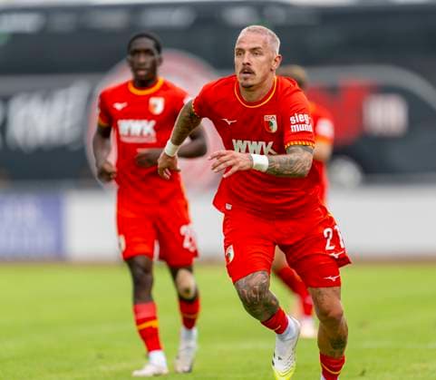 25 07 2025, Soccer 1 Bundesliga 2025 2026, Test match Rot Weiss Essen FC Augsburg, at Donaustadion Dillingen, Swabia Philipp Tietz FC Augsburg