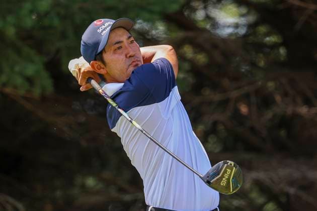 July 26, 2025, Blaine, Minnesota, United States: TAKUMI KANAYA watches his drive at hole two on the third day of competition at the 2025 PGA, Golf Herren 3M Open at TPC Twin Cities. Blaine United States - ZUMAt166 20250726_zsp_t166_026 Copyright: xMichaelxTurnerx