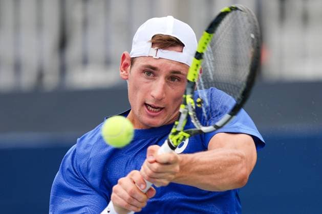 National Bank Open 2025 - Day 1 TORONTO, CANADA - JULY 26 : Valentin Royer of France in action against Alvin Nicholas Tudorica of Canada during the qualifying match on day one of the 2025 National Bank Open in Toronto, Ontario, Canada on July 26, 2025. Mert Alper Dervis Anadolu Ontario Turkey. Editorial use only. Please get in touch for any other usage.  Copyright: x2025xAnadoluxMertxAlperxDervisx