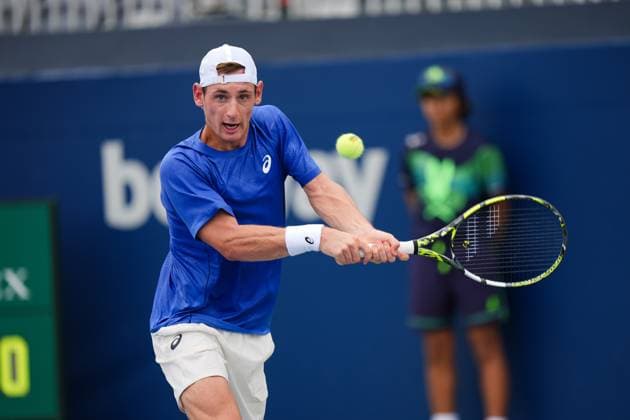 National Bank Open 2025 - Day 1 TORONTO, CANADA - JULY 26 : Valentin Royer of France in action against Alvin Nicholas Tudorica of Canada during the qualifying match on day one of the 2025 National Bank Open in Toronto, Ontario, Canada on July 26, 2025. Mert Alper Dervis Anadolu Ontario Turkey. Editorial use only. Please get in touch for any other usage.  Copyright: x2025xAnadoluxMertxAlperxDervisx