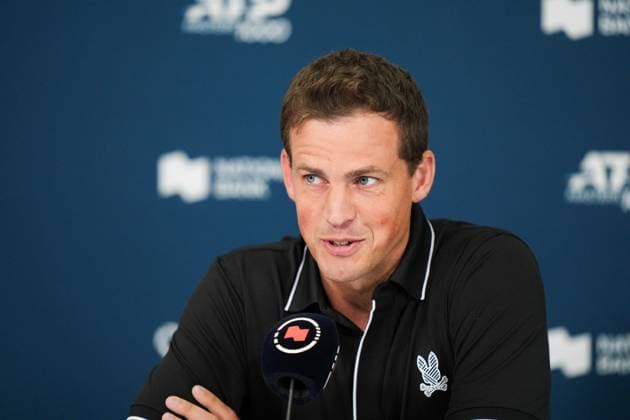 National Bank Open 2025 - Day 1 TORONTO, CANADA - JULY 26 : Vasek Pospisil of Canada speaks during a press conference, PK, Pressekonferenz on day one of the 2025 National Bank Open in Toronto, Ontario, Canada on July 26, 2025. Mert Alper Dervis Anadolu Ontario Canada. Editorial use only. Please get in touch for any other usage.  Copyright: x2025xAnadoluxMertxAlperxDervisx