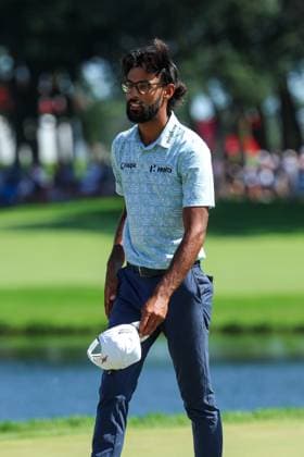 July 26th, 2025: Akshay Bhatia of the United States looks on after putting the 18th during the third round of the 3M Open 2025 at TPC Twin Cities on July 26th, 2025 in Blaine, Minnesota. -CSM Blaine USA - ZUMAc04_ 20250726_zma_c04_166 Copyright: xStevenxGarciax