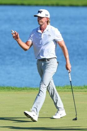 July 26th, 2025: Jake Knapp of the United States looks on after finishing the 18th during the third round of the 3M Open 2025 at TPC Twin Cities on July 26th, 2025 in Blaine, Minnesota. -CSM Blaine USA - ZUMAc04_ 20250726_zma_c04_177 Copyright: xStevenxGarciax