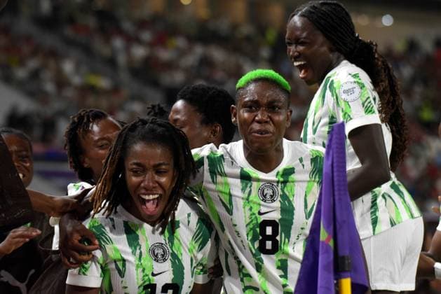 RABAT, MOROCCO - JULY 26: Asisat Oshoala and Onyi Echegini of Nigeria during the 2025 Women s Africa Cup of Nations (WAFCON) Finals match between Morocco and Nigeria at Stade Olympique de Rabat on July 26, 2025 in Rabat, Morocco. Photo by Mansa Ayoola Copyright: xx