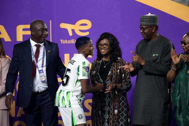 RABAT, MOROCCO - JULY 26: Rasheedat Ajibade iof Nigeria during the 2025 Women s Africa Cup of Nations (WAFCON) Finals match between Morocco and Nigeria at Stade Olympique de Rabat on July 26, 2025 in Rabat, Morocco. Photo by Mansa Ayoola Copyright: xx
