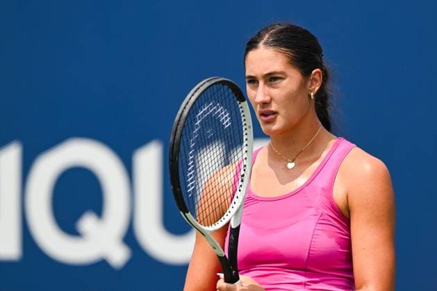 MONTREAL, QC - JULY 26: Look on Cadence Brace (CAN) during a qualifying round match at WTA, Tennis Damen National Bank Open on July 26, 2025 at IGA Stadium in Montreal, QC (Photo by David Kirouac Icon Sportswire) TENNIS: JUL 26 National Bank Open EDITORIAL USE ONLY Icon250726046