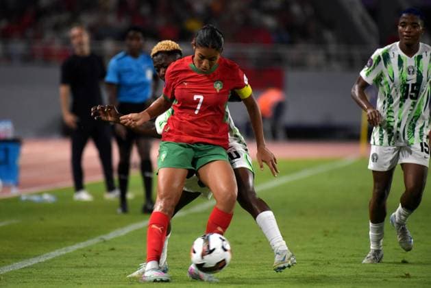 RABAT, MOROCCO - JULY 26: Ghizlane Chebbak of Morocco during the 2025 Women s Africa Cup of Nations (WAFCON) Finals match between Morocco and Nigeria at Stade Olympique de Rabat on July 26, 2025 in Rabat, Morocco. Photo by Mansa Ayoola Copyright: xx
