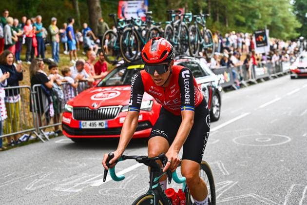 First Stage Of The 2025 Tour De France Women Swedish cyclist Emilia Fahlin (Arkea - B&B Hotels Women) rides during the first stage of the fourth edition of the women s Tour de France, covering 78.8 km from Vannes to Plumelec, in Vannes, France, on July 26, 2025. Plumelec Bretagne France  Copyright: xRonanxHoussinx originalFilename:houssin-cyclingf250727_npdBq.jpg