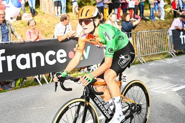 First Stage Of The 2025 Tour De France Women French cyclist Emilie Morier (St Michel - Preference home - Auber 93) rides during the first stage of the fourth edition of the women s Tour de France cycling race, covering 78.8 km from Vannes to Plumelec, in Vannes, France, on July 26, 2025. Plumelec Bretagne France  Copyright: xRonanxHoussinx originalFilename:houssin-cyclingf250727_npU22.jpg