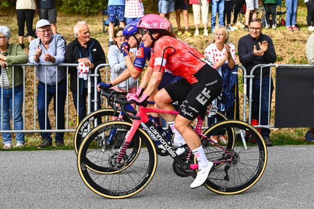 First Stage Of The 2025 Tour De France Women Canadian cyclist Alison Jackson (EF Education-Oatly) rides during stage 1 of 9 of the fourth edition of the Tour de France women s cycling race, 78.8 km from Vannes to Plumelec, in Vannes, western France, on July 26, 2025. Plumelec Bretagne France  Copyright: xRonanxHoussinx originalFilename:houssin-cyclingf250727_npXQg.jpg