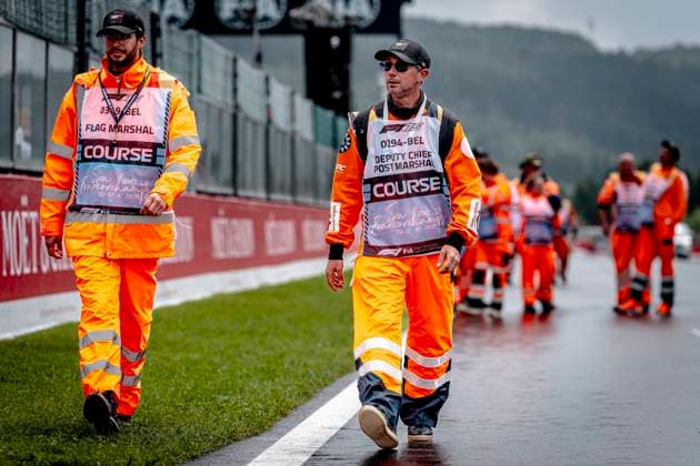 Marshals during the Formula 1 Moët Chandon Belgium Grand Prix 2025 at the Circuit Spa Francorchamps season 2025 2026 in SPA, Belgium on 27 july 2025, photo by Marcel van Dorst EYE4images DeFodi Images