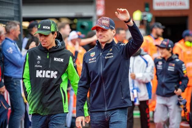 Formula 1 GP Spa Belgium Sunday, 27 07 2025 Gabriel Bortoleto 5, Stake F1 Team Kick Sauber and Max Verstappen 1, Oracle Red Bull Racing Formula 1 GP Spa Belgium Sunday, 27 07 2025 Copyright: xBEAUTIFULxSPORTS Erlhofx