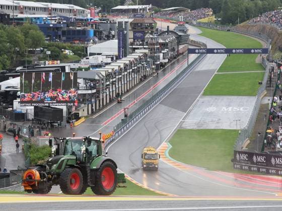 A delayed start due to poor visibility at the Grand Prix F1 of Belgium race, in Spa-Francorchamps, Sunday 27 July 2025. The Spa-Francorchamps Formula One Grand Prix takes place this weekend, from July 24th to July 27th. BENOITxDOPPAGNE  x130114241x