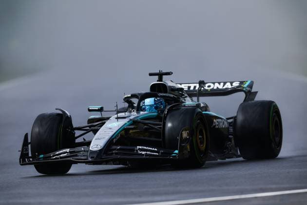F1 - BELGIAN GRAND PRIX 2025 63 RUSSELL George (gbr), Mercedes AMG F1 Team W16, action during the 2025 Formula 1 Belgian Grand Prix, 13th round of the 2025 FIA Formula One World Championship, WM, Weltmeisterschaft from July 25 to 27, 2025 on the Circuit de Spa-Francorchamps, in Stavelot, Belgium -  Copyright: xFLORENTxGOODENx