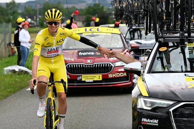 Tour de France 2025 Stage 21 PARIS CHAMPS-ELYSEES, FRANCE - JULY 27 : Pogacar Tadej (SLO) of UAE Team Emirates during stage 21 of the 112th edition of Tour de France an UCI World Tour 2.UWT cycling road race stage for Men Elite of 120 km with start in Mantes-la-Ville and finish in Paris Champs-Elysees on July 27, 2025 in Paris Champs-Elysees, France, 27 07 2025 ( Motordriver Kenny Verfaillie - Paris Champs-Elysees France  Copyright: xJanxDexMeuleneirx