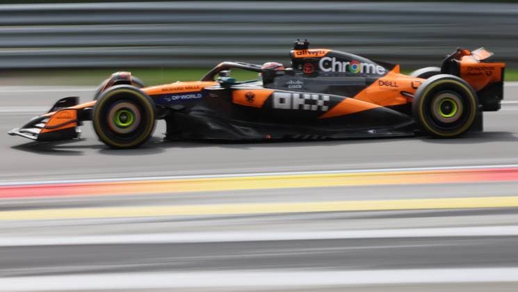 McLaren Australian rider Oscar Piastri pictured in action during the Grand Prix F1 of Belgium race, in Spa-Francorchamps, Sunday 27 July 2025. The Spa-Francorchamps Formula One Grand Prix takes place this weekend, from July 24th to July 27th. BENOITxDOPPAGNE  x130120117x