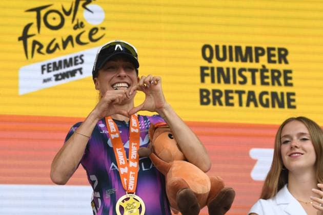 TOUR DE FRANCE DES FEMMES PHOTOPQR LE TELEGRAMME Nicolas Creach ; ; 27 07 2025 ; Cyclisme Saison 2025 27 juillet 2025 2 ème étape du tour de france femmes Brest - Quimper Mavi Garcia remporte la 2 ème étape Photos Nicolas Créach - 4th edition of the Women’s Tour de France Brest - Quimper July 27, 2025 France  Copyright: xPHOTOPQR LExTELEGRAMME MAXPPPxNicolasxCreachx 20250727TGB6805 20250727TGB6805