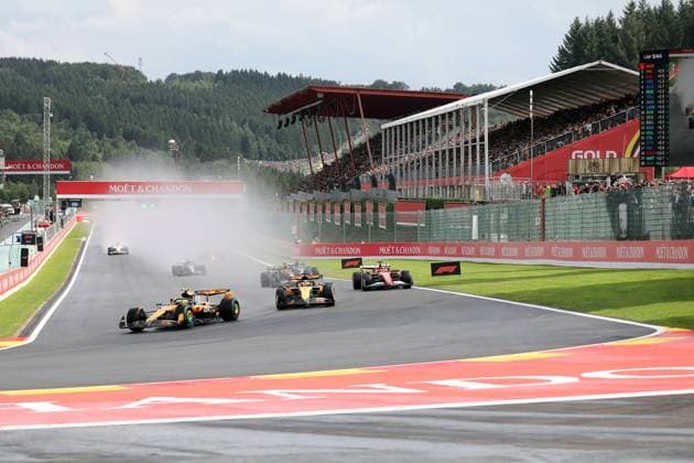 Stavelot, Belgium July 24 27, 2025 FIA Formula 1 World Championship Grand Prix Belgium Circuit de Spa Francorchamps 2025 Race Sunday In the picture Start Grand Prix Belgium Circuit de Spa Francorchamps Copyright: xFotostandx xHorstxBernhardtx