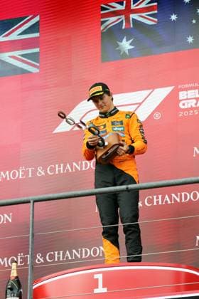 Stavelot, Belgium July 24 27, 2025 FIA Formula 1 World Championship Grand Prix Belgium Circuit de Spa Francorchamps 2025 Race Sunday Pictured Oscar Piastri AUS wins the Belgian Grand Prix Circuit de Spa Francorchamps Copyright: xFotostandx xHorstxBernhardtx