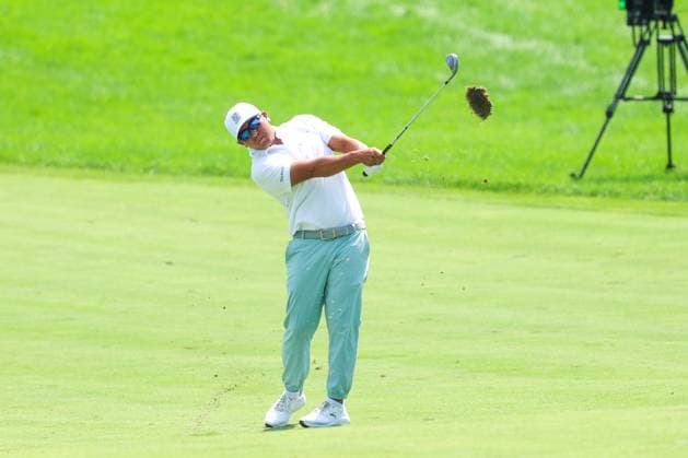 July 27th, 2025: Kurt Kitayama of the United States plays a shot on the first hole during the final round of the 3M Open 2025 at TPC Twin Cities on July 27th, 2025 in Blaine, Minnesota. -CSM Blaine USA - ZUMAc04_ 20250727_zma_c04_074 Copyright: xStevenxGarciax
