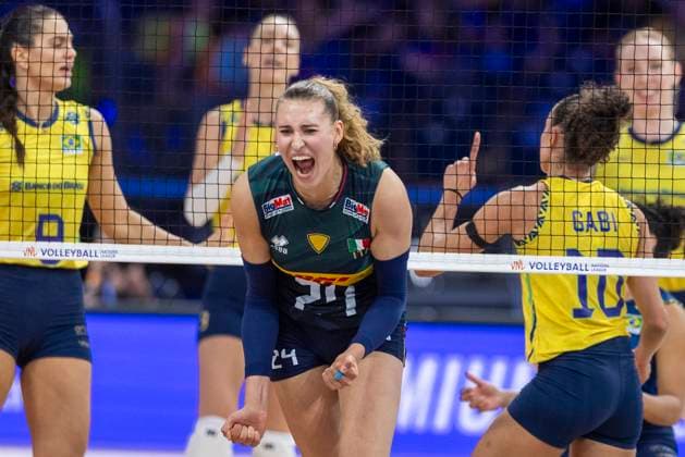Women s Volleyball Nations League Finals 2025 Ekaterina Antropova during the Woman™s Volleyball Nations League 2025 gold medal match between Italy and Brazil , at Atlas Arena in Lodz, Poland, on July 27, 2025. Lodz Poland  Copyright: xAndrzejxIwanczukx originalFilename:iwanczuk-womensvo250727_npy2l.jpg