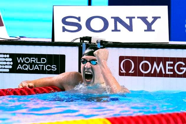 MAERTENS Lucas Team GER Weltmeister 400m Freistiel Schwimmen der Maenner Schwimmweltmeisterschaften 2025 in Singapur am 27.07.2025 in Singapur *** MAERTENS Lucas Team GER World Champion 400m freestyle swimming of the Mens Swimming World Championships 2025 in Singapore on 27 07 2025 in Singapore Copyright: xLacixPerenyix