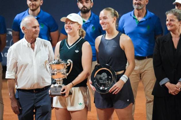 Finalist Award Ceremony, Francesca Jones (1st place) and Annouk Koevermans (2nd place) during the 36th Palermo Ladies Open at Country Time Club during 36Â° Palermo Ladies Open, International Tennis match in Palermo, Italy, July 27 2025  Copyright: xFedericoxSerra IPAxSportx xipa-agency.netx xx IPA_61131702 IPA_Agency_IPA61131702