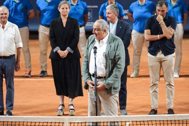TENNIS - Internazionali di Tennis - 36° Palermo Ladies Open Finalist Award Ceremony, Roberto La Galla Mayor of Palermo during the 36th Palermo Ladies Open at Country Time Club during 36Â° Palermo Ladies Open, International Tennis match in Palermo, Italy, July 27 2025 Palermo Italy  Copyright: xIPAxSport ABACAx