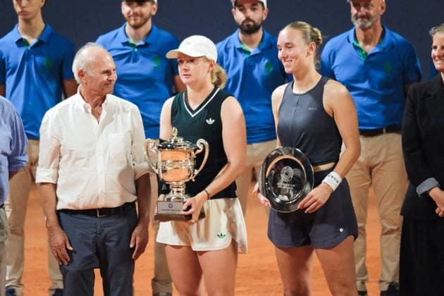 TENNIS - Internazionali di Tennis - 36° Palermo Ladies Open Finalist Award Ceremony, Francesca Jones (1st place) and Annouk Koevermans (2nd place) during the 36th Palermo Ladies Open at Country Time Club during 36Â° Palermo Ladies Open, International Tennis match in Palermo, Italy, July 27 2025 Palermo Italy  Copyright: xIPAxSport ABACAx