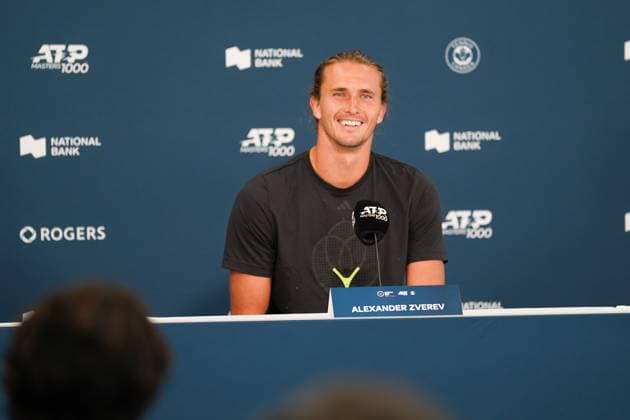 ATP, Tennis Herren Masters 1000 National Bank Open Toronto - Alexander Zverev press conference, PK, Pressekonferenz Alexander Zverev speaks during a press conference on day 2 of the ATP Masters 1000 National Bank Open at Sobeys Stadium. on July 27, 2025 in Toronto, Canada. (Photo by Leonardo Ramirez Eyepix Group) Copyright: xLeonardoxRamirez xEyepixxGroupx LR-27072025-01600