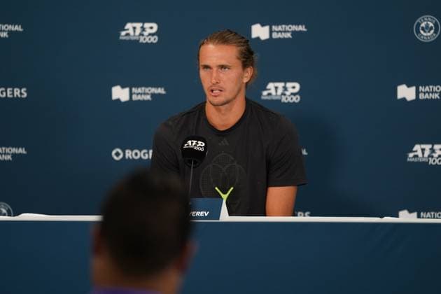 ATP, Tennis Herren Masters 1000 National Bank Open Toronto - Alexander Zverev press conference, PK, Pressekonferenz Alexander Zverev speaks during a press conference on day 2 of the ATP Masters 1000 National Bank Open at Sobeys Stadium. on July 27, 2025 in Toronto, Canada. (Photo by Leonardo Ramirez Eyepix Group) Copyright: xLeonardoxRamirez xEyepixxGroupx LR-27072025-01614