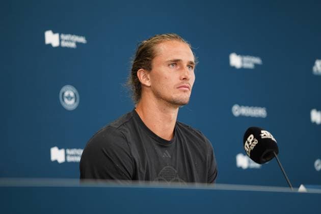 ATP, Tennis Herren Masters 1000 National Bank Open Toronto - Alexander Zverev press conference, PK, Pressekonferenz Alexander Zverev speaks during a press conference on day 2 of the ATP Masters 1000 National Bank Open at Sobeys Stadium. on July 27, 2025 in Toronto, Canada. (Photo by Leonardo Ramirez Eyepix Group) Copyright: xLeonardoxRamirez xEyepixxGroupx LR-27072025-01642