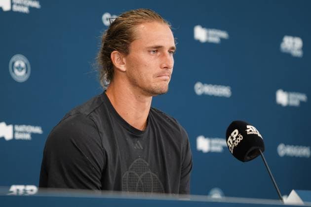 ATP, Tennis Herren Masters 1000 National Bank Open Toronto - Alexander Zverev press conference, PK, Pressekonferenz Alexander Zverev speaks during a press conference on day 2 of the ATP Masters 1000 National Bank Open at Sobeys Stadium. on July 27, 2025 in Toronto, Canada. (Photo by Leonardo Ramirez Eyepix Group) Copyright: xLeonardoxRamirez xEyepixxGroupx LR-27072025-01660