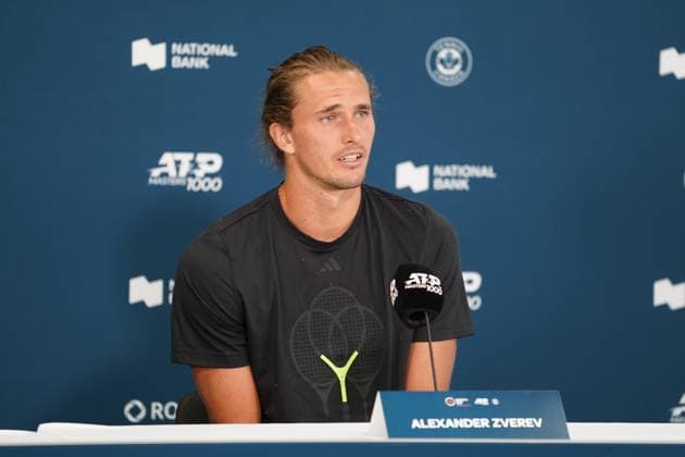 ATP, Tennis Herren Masters 1000 National Bank Open Toronto - Alexander Zverev press conference, PK, Pressekonferenz Alexander Zverev speaks during a press conference on day 2 of the ATP Masters 1000 National Bank Open at Sobeys Stadium. on July 27, 2025 in Toronto, Canada. (Photo by Leonardo Ramirez Eyepix Group) Copyright: xLeonardoxRamirez xEyepixxGroupx LR-27072025-01670